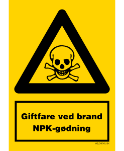 Giftfare ved brand  NPK gødning