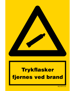 Trykflasker fjernes ved brand