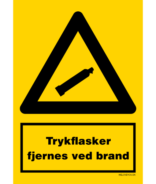 Trykflasker fjernes ved brand