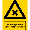 Skadelige eller irriterende stoffer