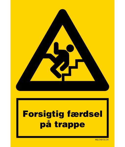 Forsigtig færdsel på trappe