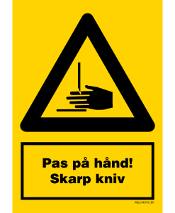 Pas på hånd! Skarp kniv