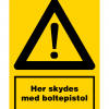 Her skydes med boltepistol