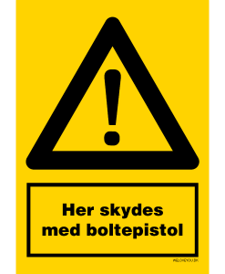 Her skydes med boltepistol