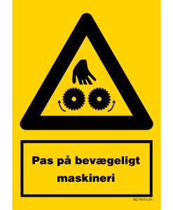 Pas på bevægeligt maskineri