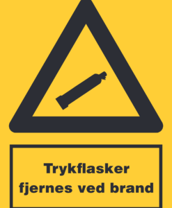 Trykflasker fjernes ved brand