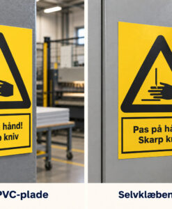 Alternative view of Pas på hånd! Skarp kniv