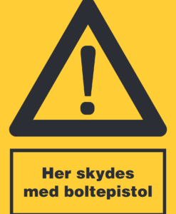 Her skydes med boltepistol