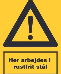 Her arbejdes i rustfrit stål