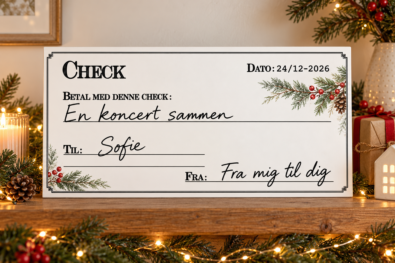 Julecheck med En koncert sammen til Sofie i et varmt julemiljø.